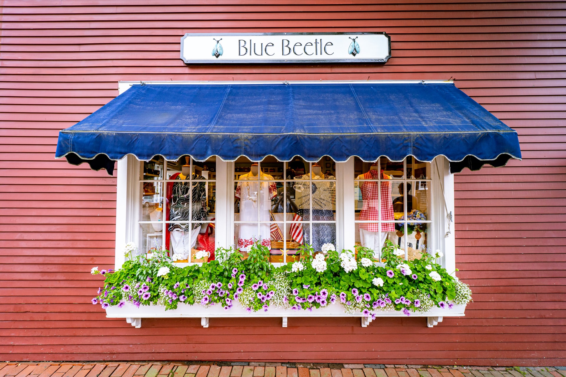 Blue Store with awning