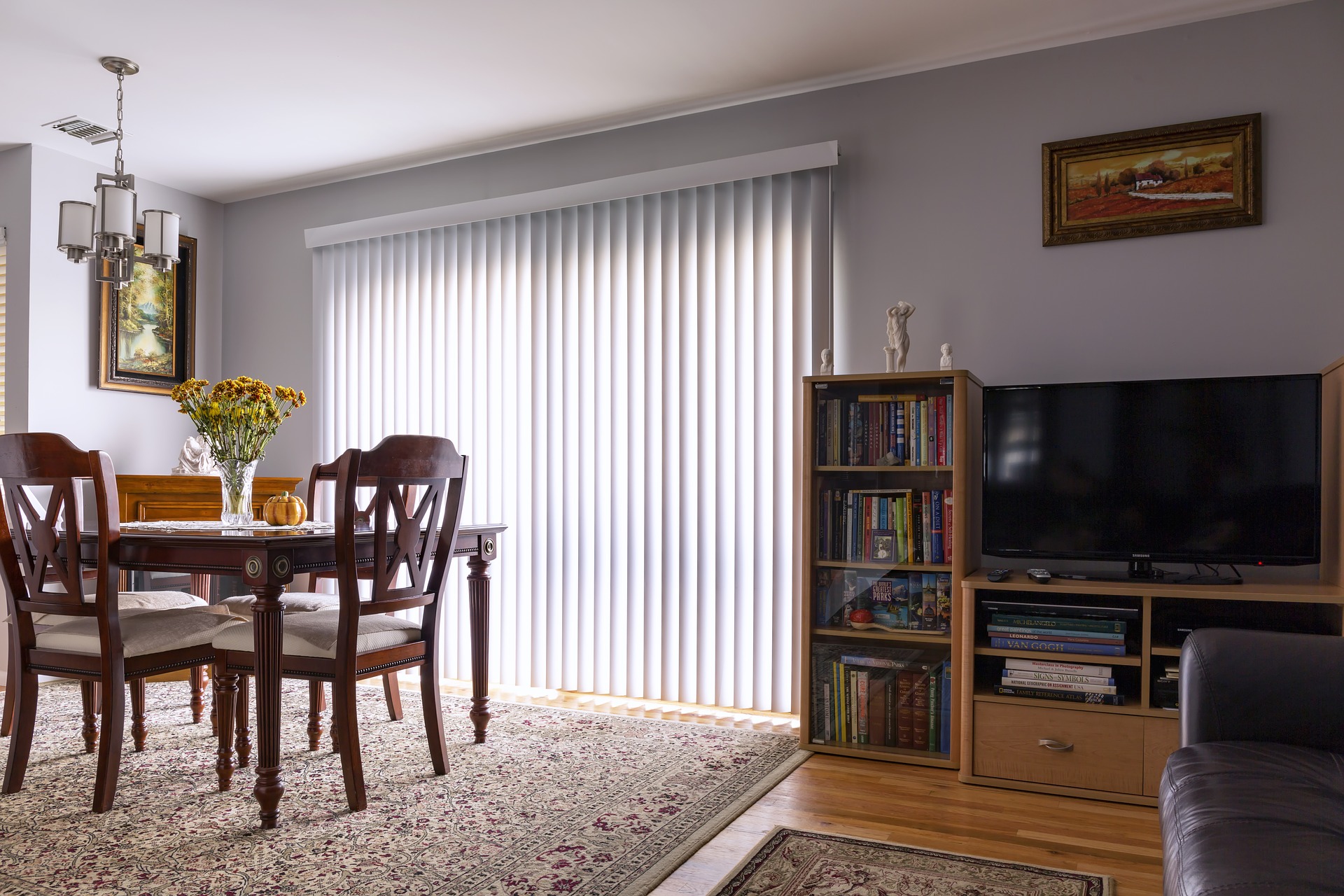 Home Interior with window blinds