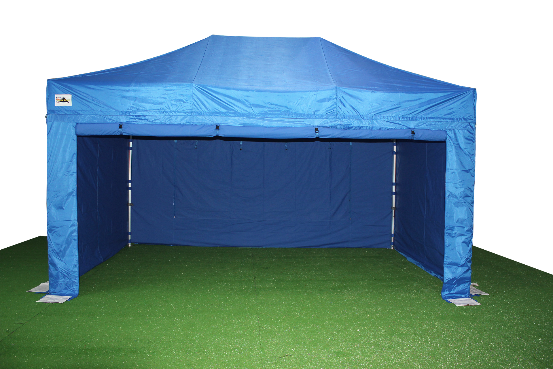blue pop-up tent